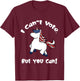 I Can't Vote But You Can 2024 Election Cute Unicorn Patriot T-Shirt - T-Shirt | Maroon
