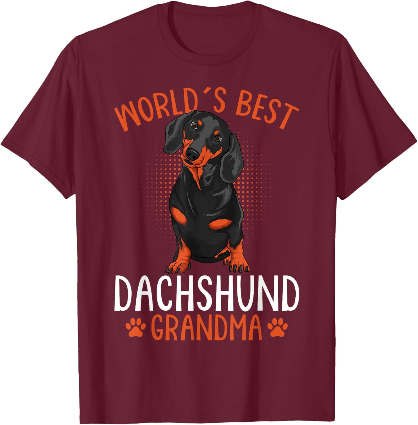 Dachshund Grandma Funny Weenie Dog Lover Weiner Dog Women T-Shirt - T-Shirt | Maroon