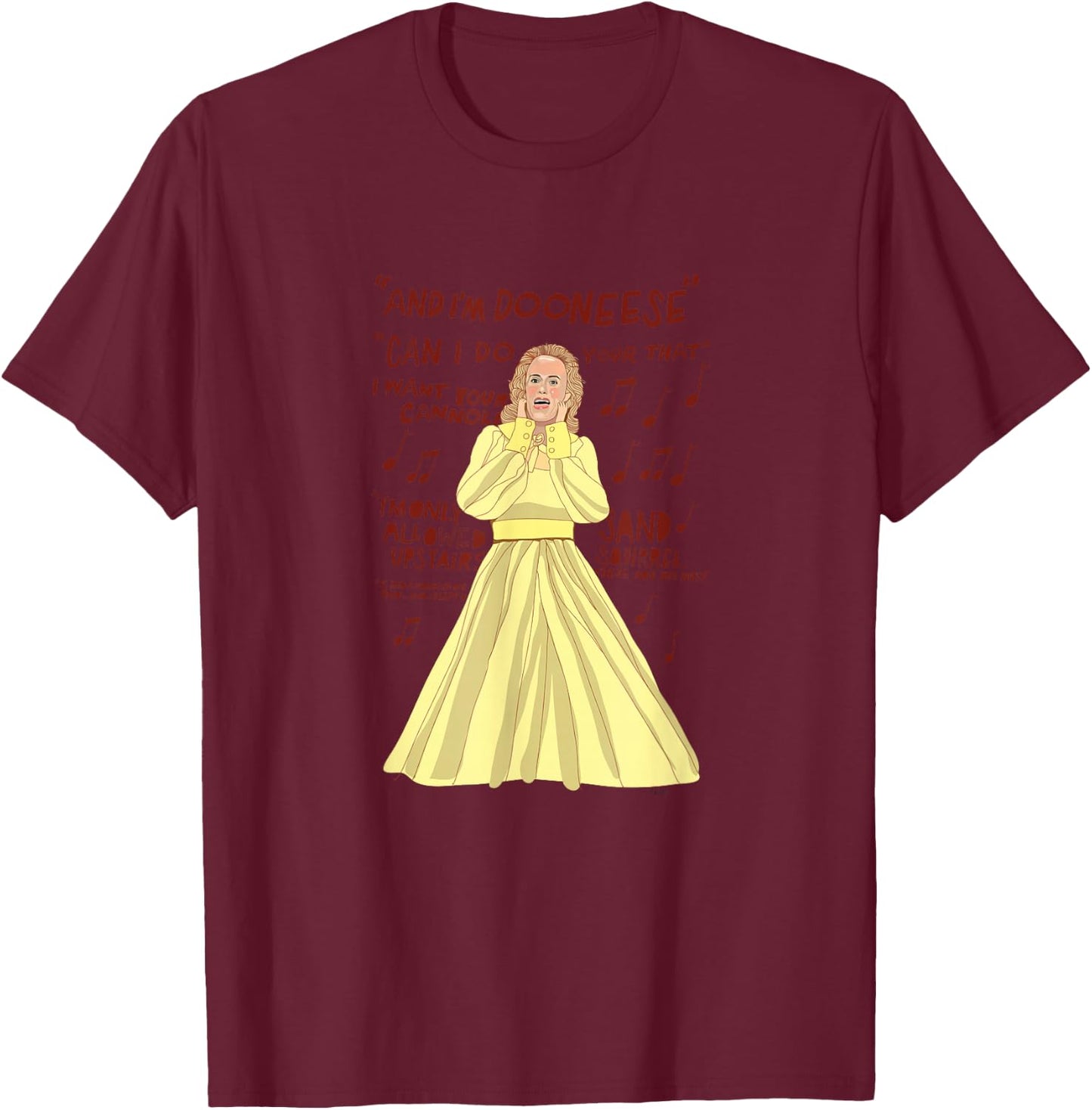 Saturday Night Live Dooneese Hilarious T-Shirt - T-Shirt | Maroon