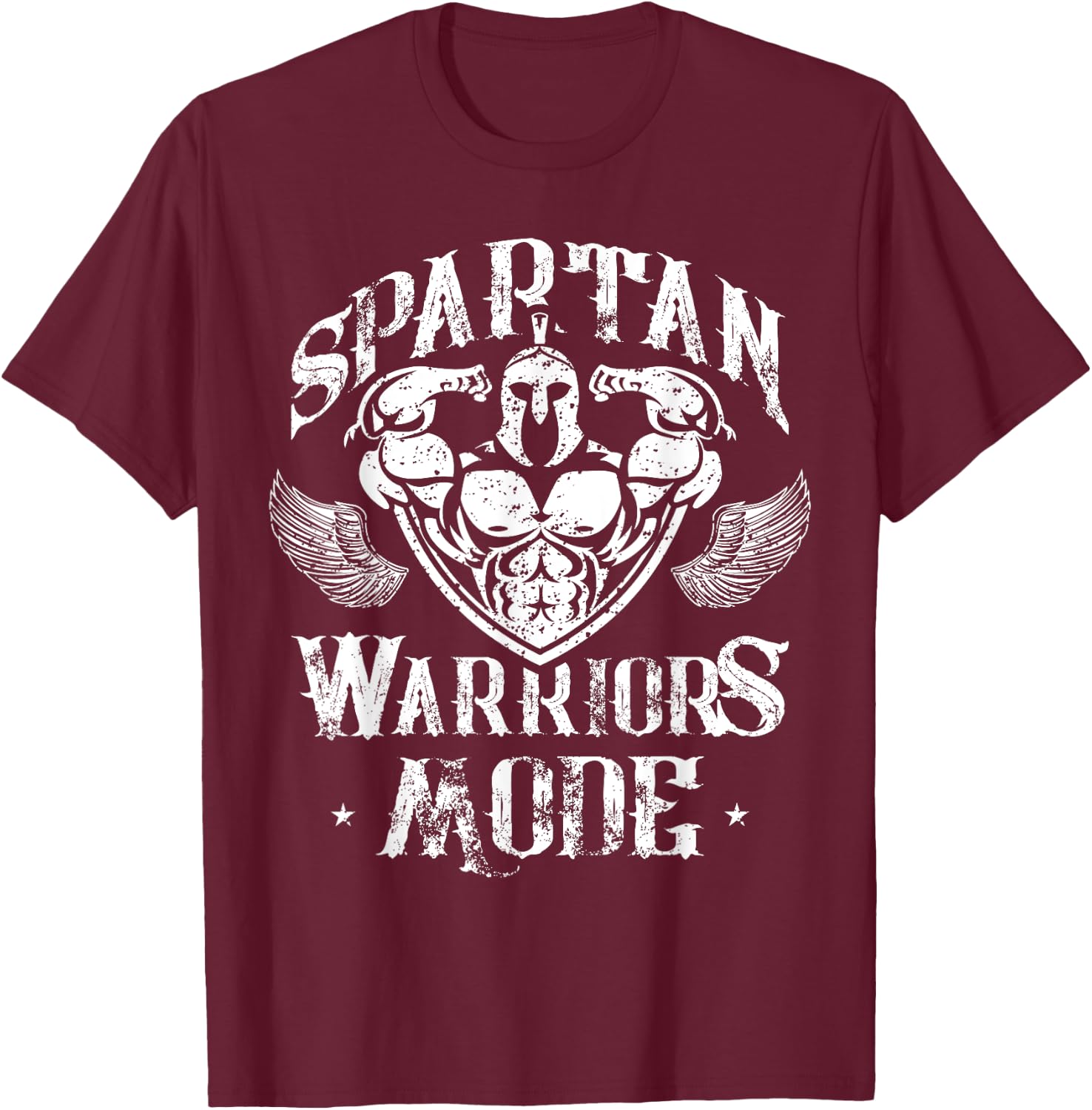 Spartan Warriors Mode Gladiator Sparta Beast Gym Workoout T-Shirt - T-Shirt | Maroon