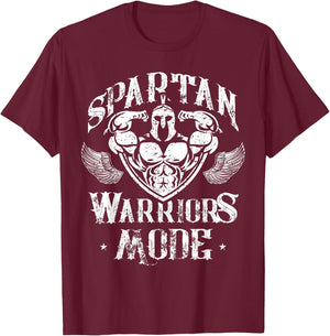 Spartan Warriors Mode Gladiator Sparta Beast Gym Workoout T-Shirt - T-Shirt | Maroon