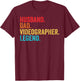 Retro Husband Dad Videographer Legend Father Dad Gifts T-Shirt - T-Shirt | Maroon