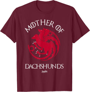 Mother Of Dachshunds - Women Dachshund Mom T-Shirt - T-Shirt | Maroon