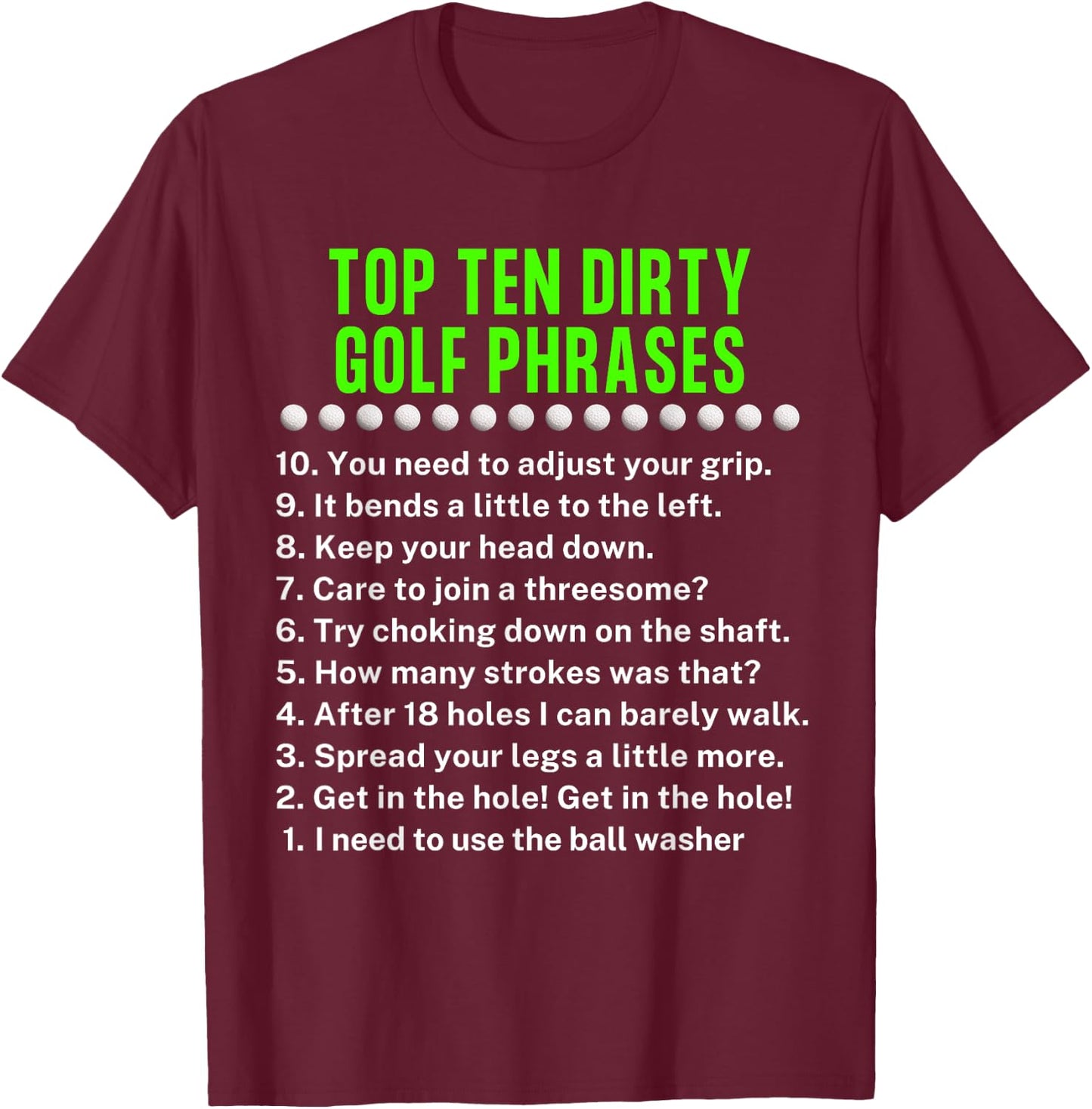 Gag Golf Ideas Golf For Dad Funny Golf T-Shirt - T-Shirt | Maroon