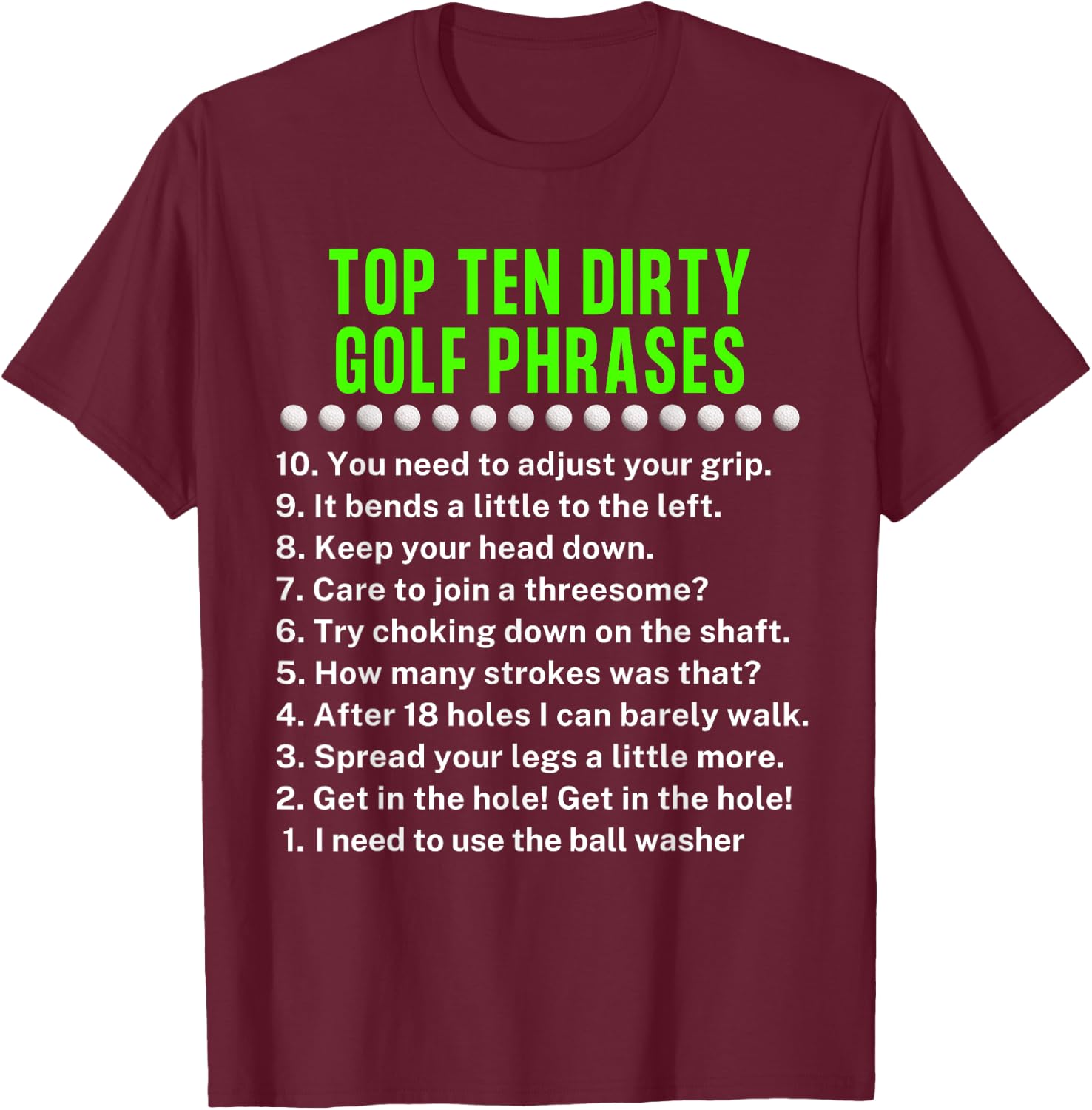 Gag Golf Ideas Golf For Dad Funny Golf T-Shirt - T-Shirt | Maroon