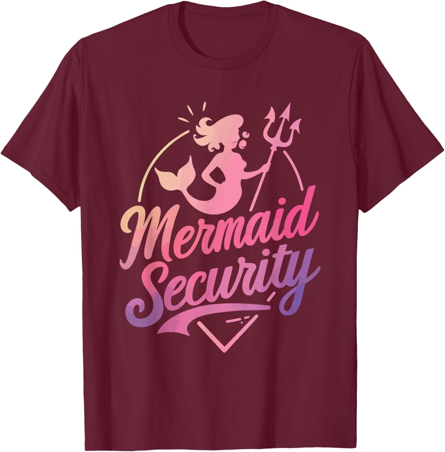 Mermaid Security T-Shirt - T-Shirt | Maroon