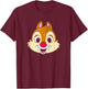 Disney Chip And Dale Dale Transparent Eyes & Mouth T-Shirt - T-Shirt | Maroon