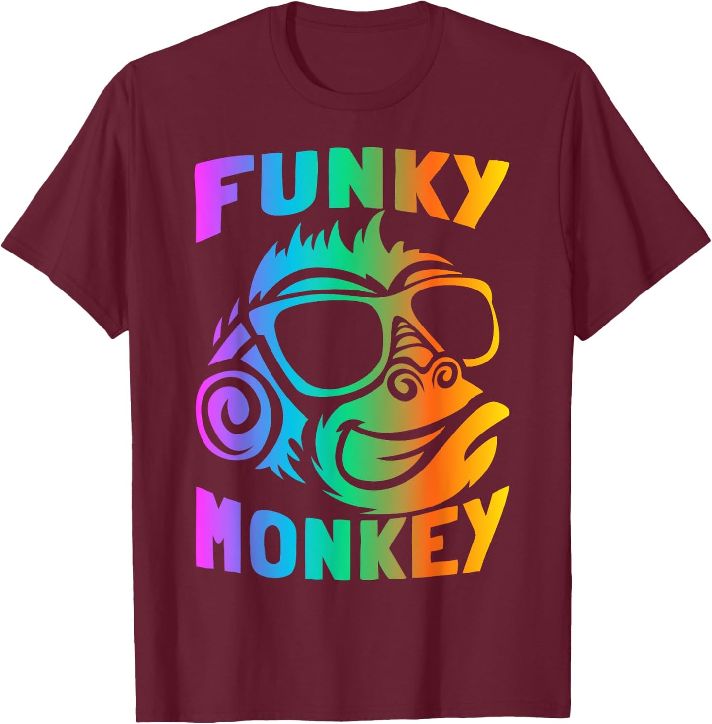 Funny Monkey T-Shirt - T-Shirt | Maroon