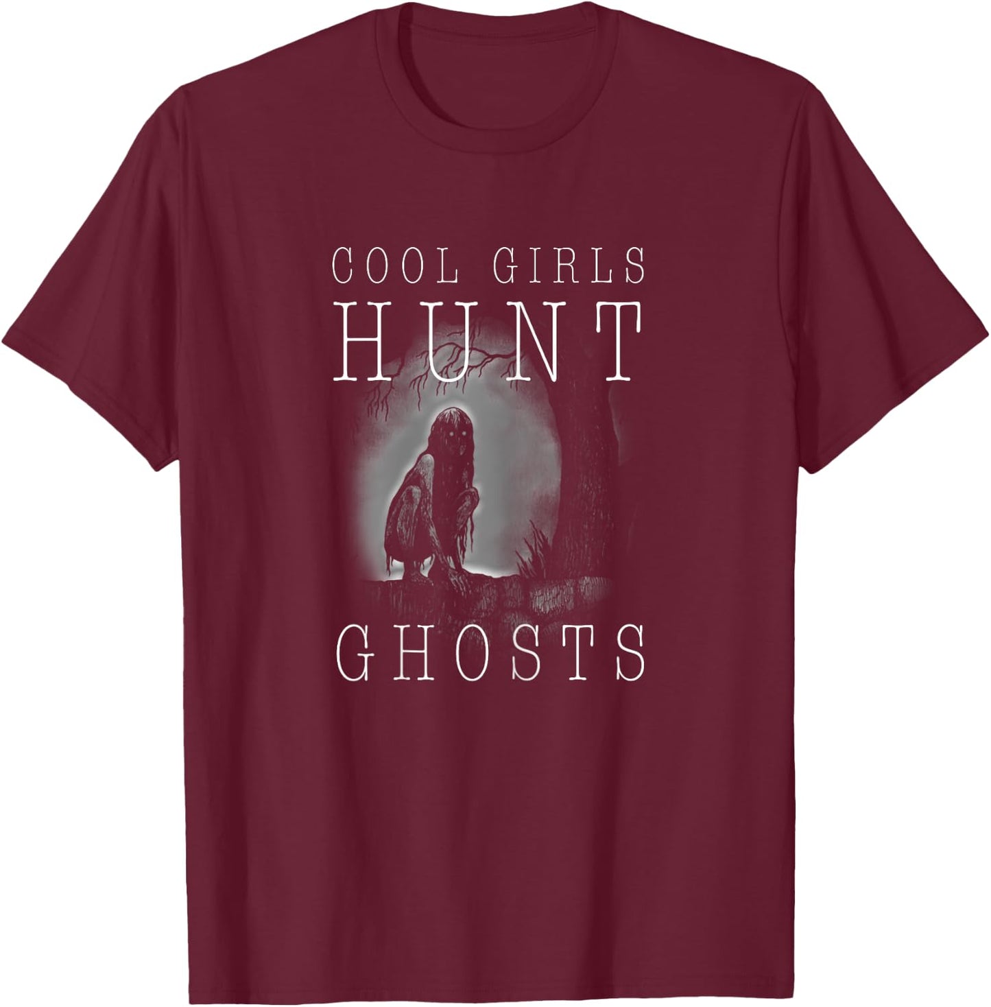 Ghost Hunting Shirt Funny Ghosthunter Girl Paranormal T-Shirt - T-Shirt | Maroon