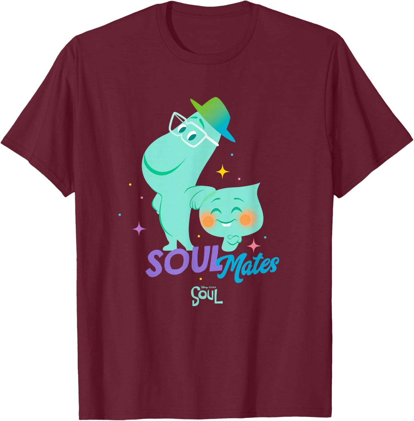Disney and Pixar's Soul Mates Joe and 22 T-Shirt - T-Shirt | Maroon
