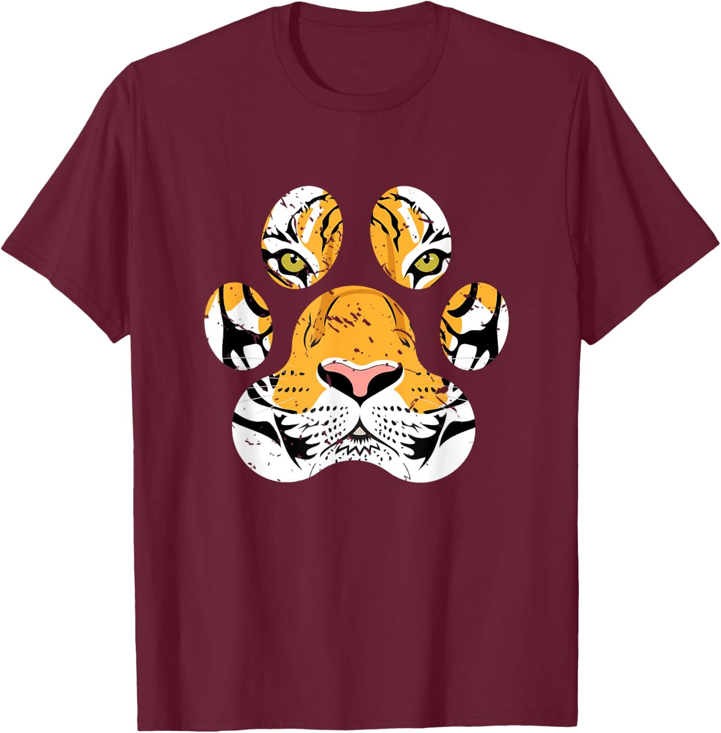 Asia Wild Animal Lover Gift Tiger T-Shirt - T-Shirt | Maroon