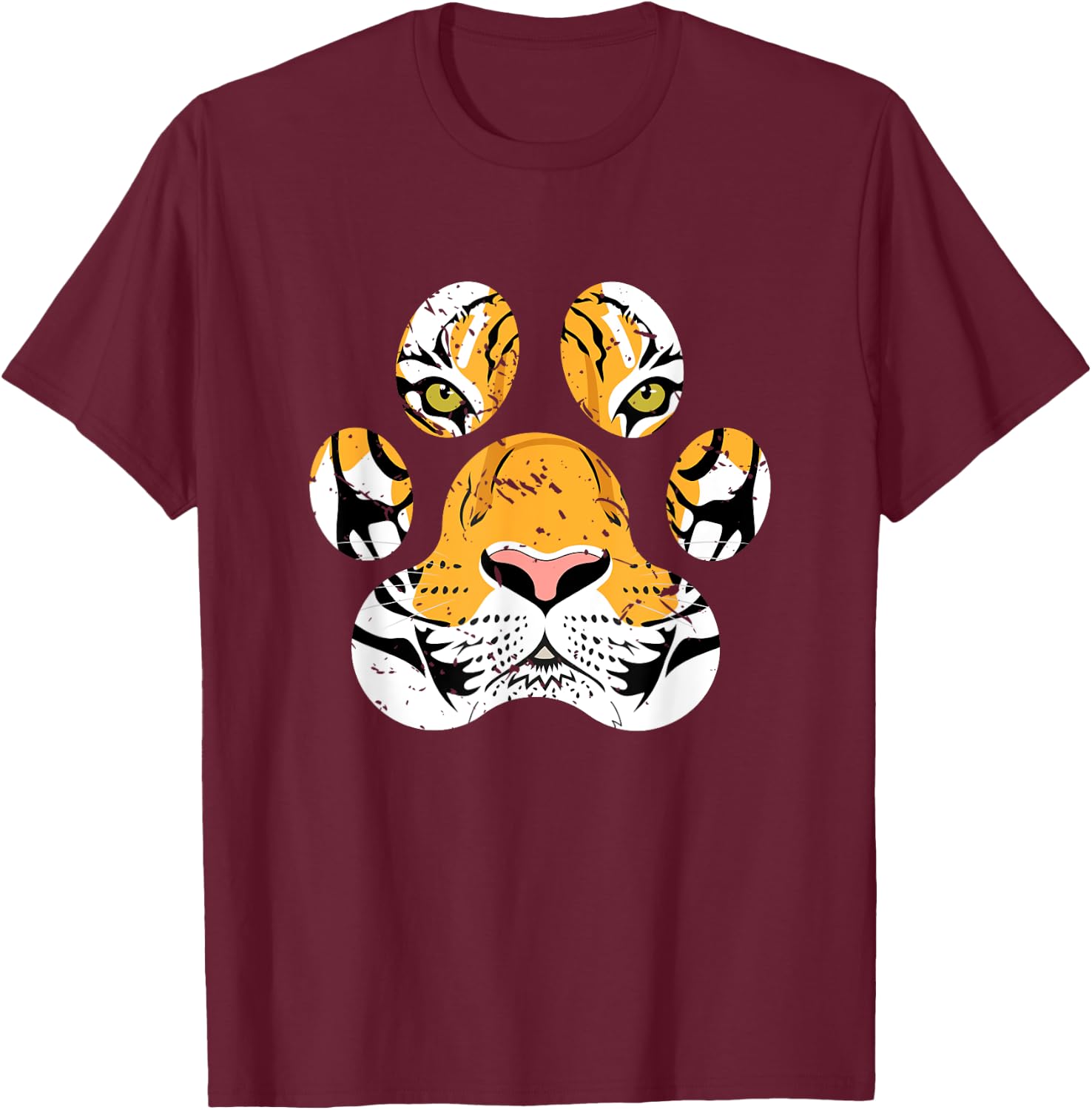 Asia Wild Animal Lover Gift Tiger T-Shirt - T-Shirt | Maroon