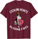 Stealing Hearts Blasting Farts Treeing Walker Coonhound Dog T-Shirt - T-Shirt | Maroon