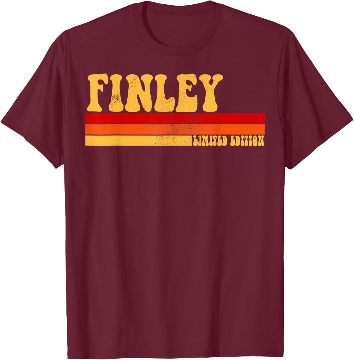 FINLEY Name Personalized Idea Men Retro Vintage FINLEY T-Shirt - T-Shirt | Maroon