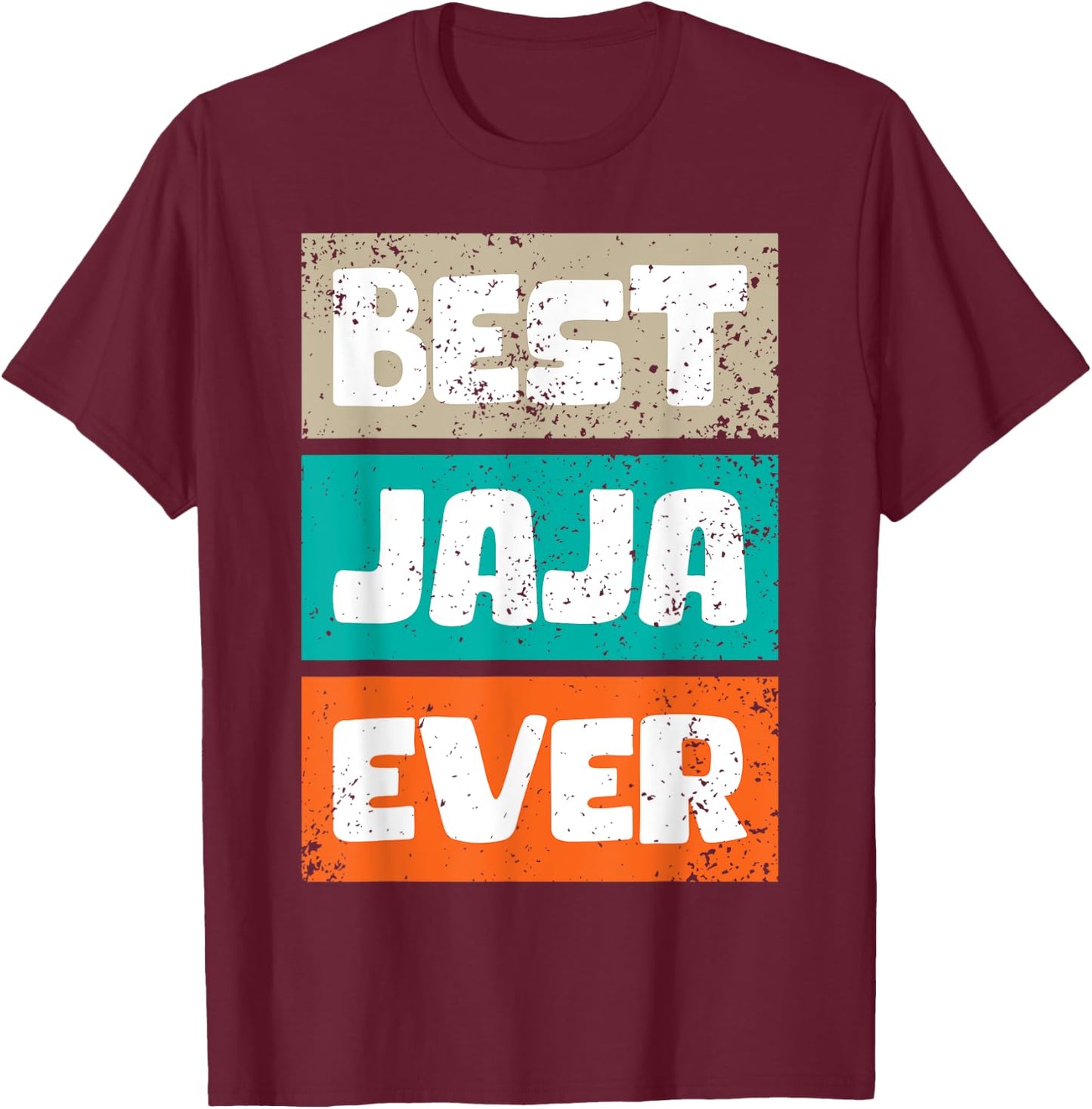Fathers Day Best Jaja Ever Shirts Cool Fathers Day Present T-Shirt - T-Shirt | Maroon