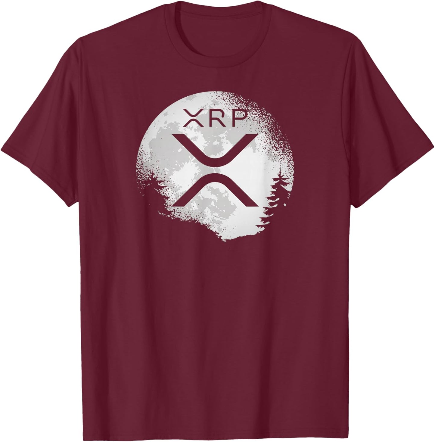 XRP Hodl To The Moon Crypto T-Shirt - T-Shirt | Maroon