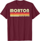 MORTON Surname Funny Retro Vintage 80s 90s Birthday Reunion T-Shirt - T-Shirt | Maroon