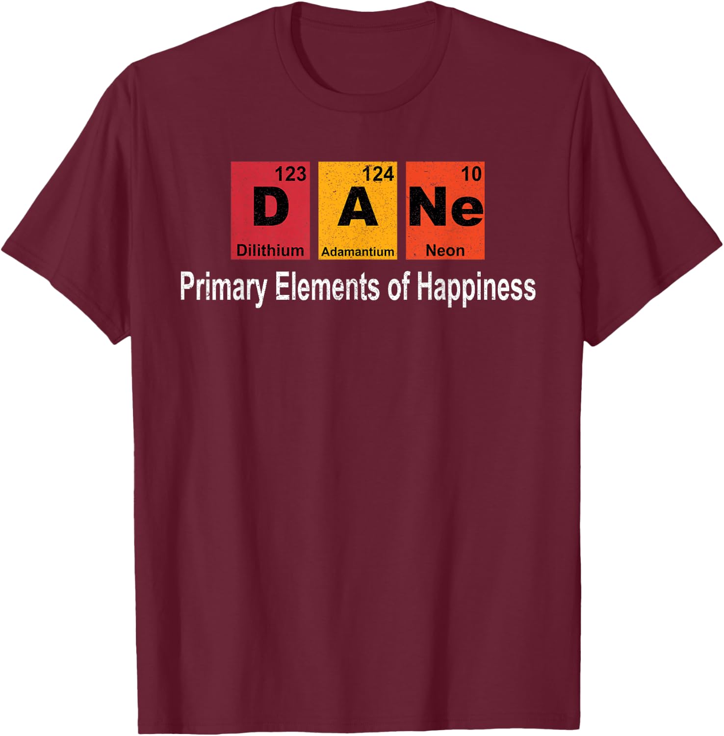 Vintage Great Dane Dog Science Funny Periodic Table Pet Gift T-Shirt - T-Shirt | Maroon
