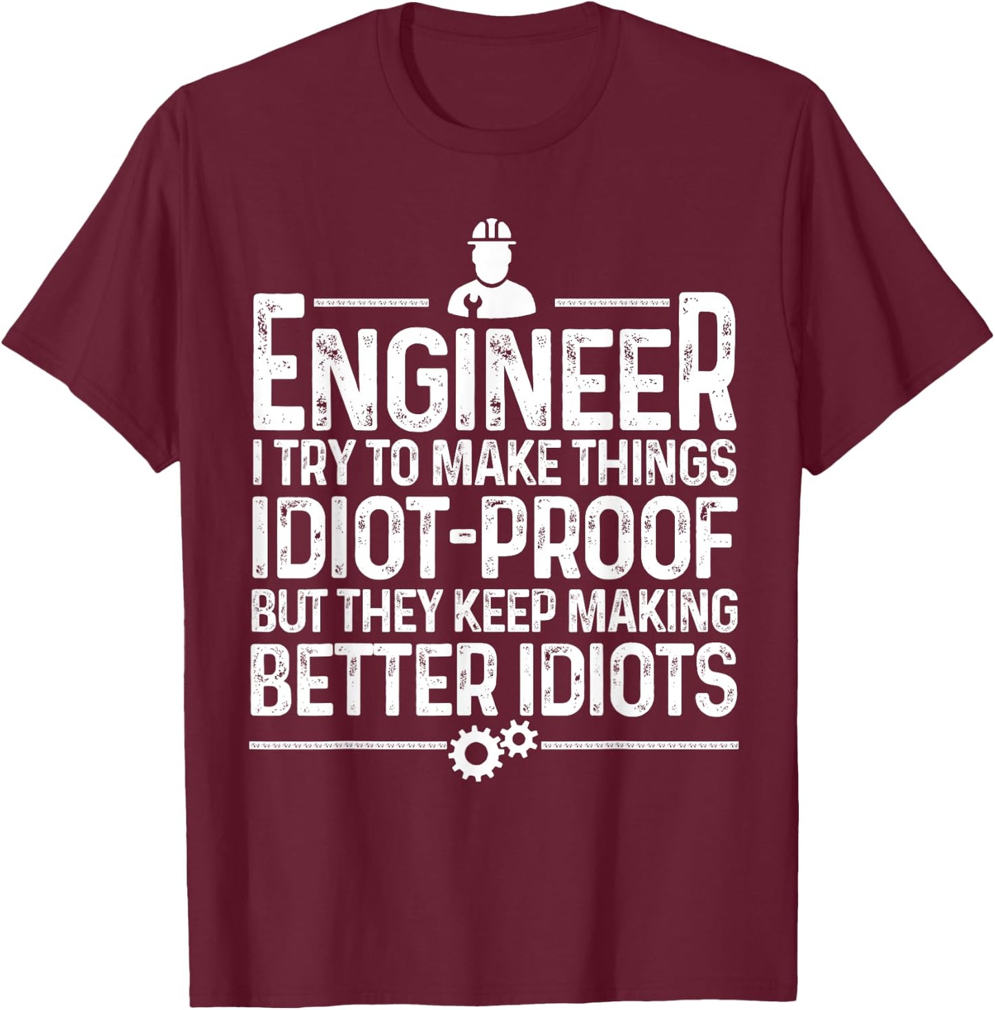 Funny Engineer Gift Women Cool Engineering Mechanic Small T-Shirt - T-Shirt | Maroon