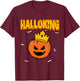 Halloking Halloween King Evil Pumpkin with Vintage Crown T-Shirt - T-Shirt | Maroon