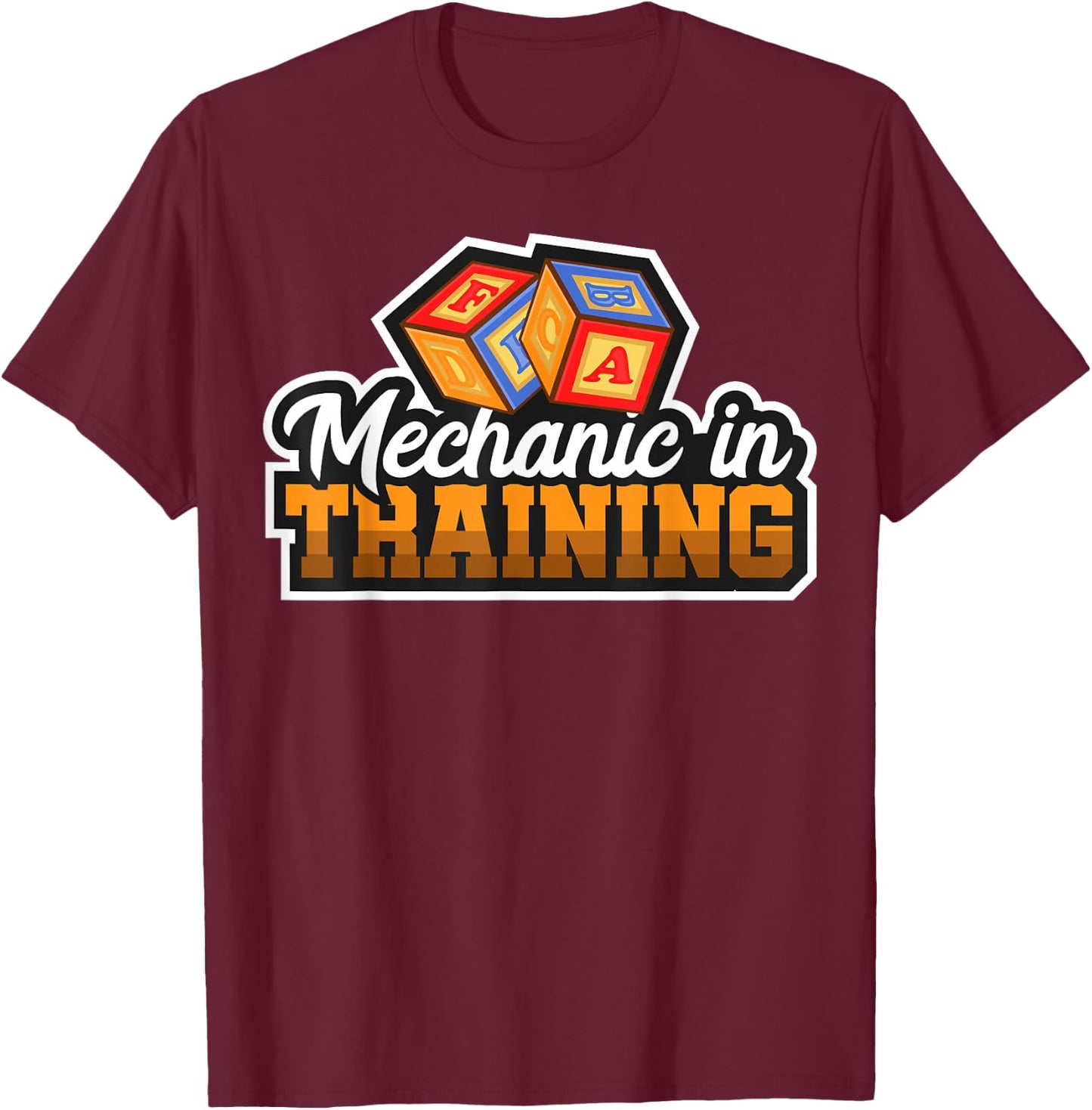 Diesel Aircraft Car Mechanic In Training For Baby T-Shirt - T-Shirt | Maroon