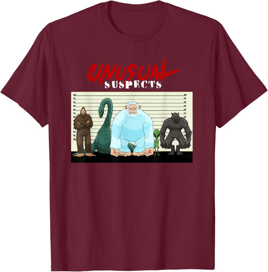 Funny Bigfoot Sasquatch Alien Lochness Monster Werewolf Gift T-Shirt - T-Shirt | Maroon