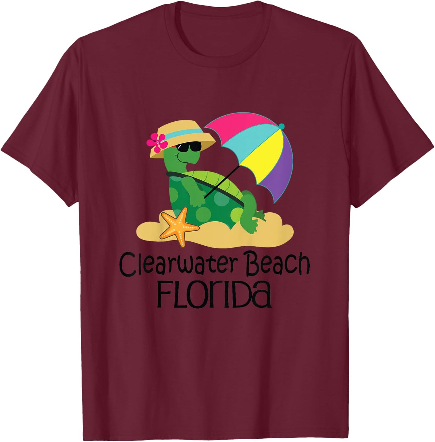 Clearwater Beach Florida T-Shirt - T-Shirt | Maroon