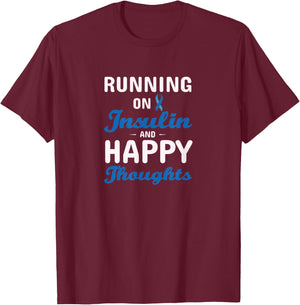 Diabetes Awareness Type 1 2 - Diabetic T1D T2D T-Shirt - T-Shirt | Maroon
