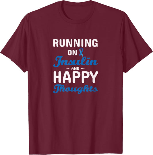 Diabetes Awareness Type 1 2 - Diabetic T1D T2D T-Shirt - T-Shirt | Maroon