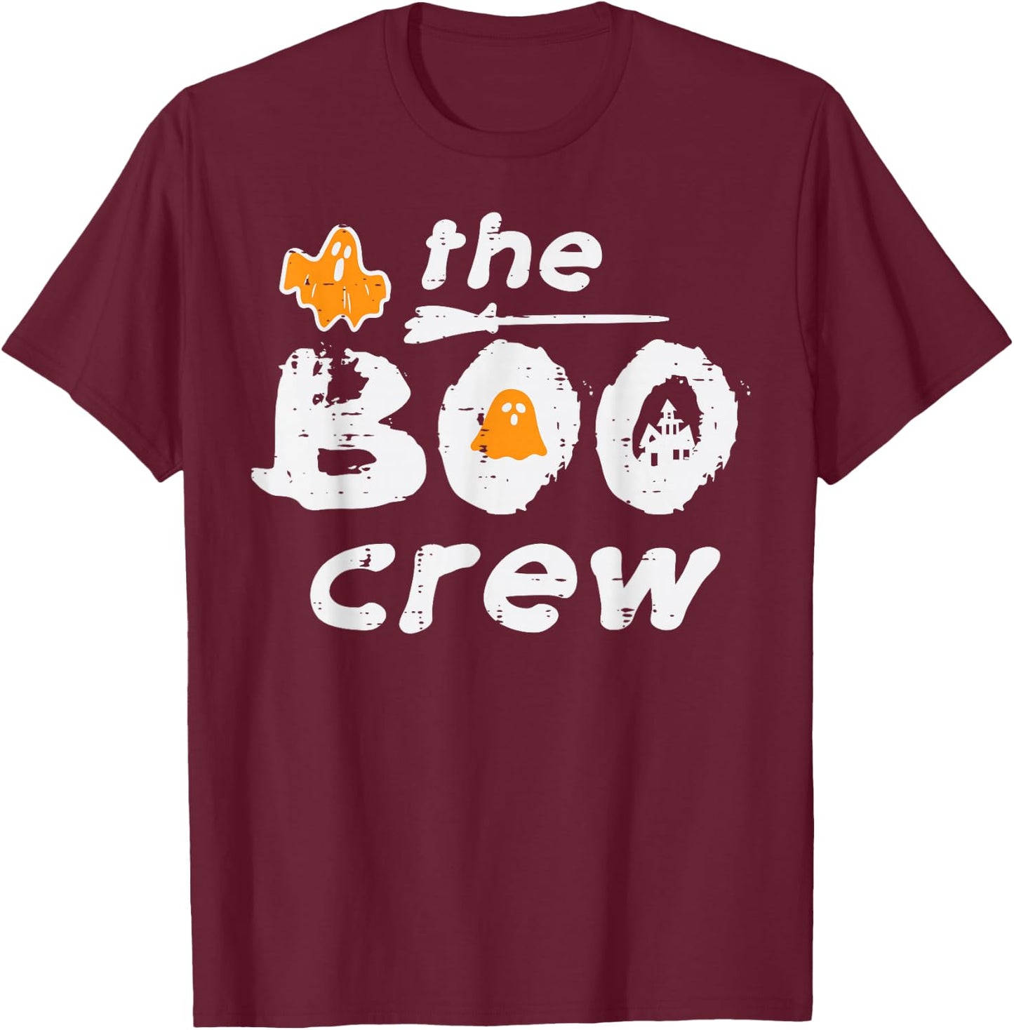 Halloween The Boo Crew Matching Costume Squad Men Women Kids T-Shirt - T-Shirt | Maroon