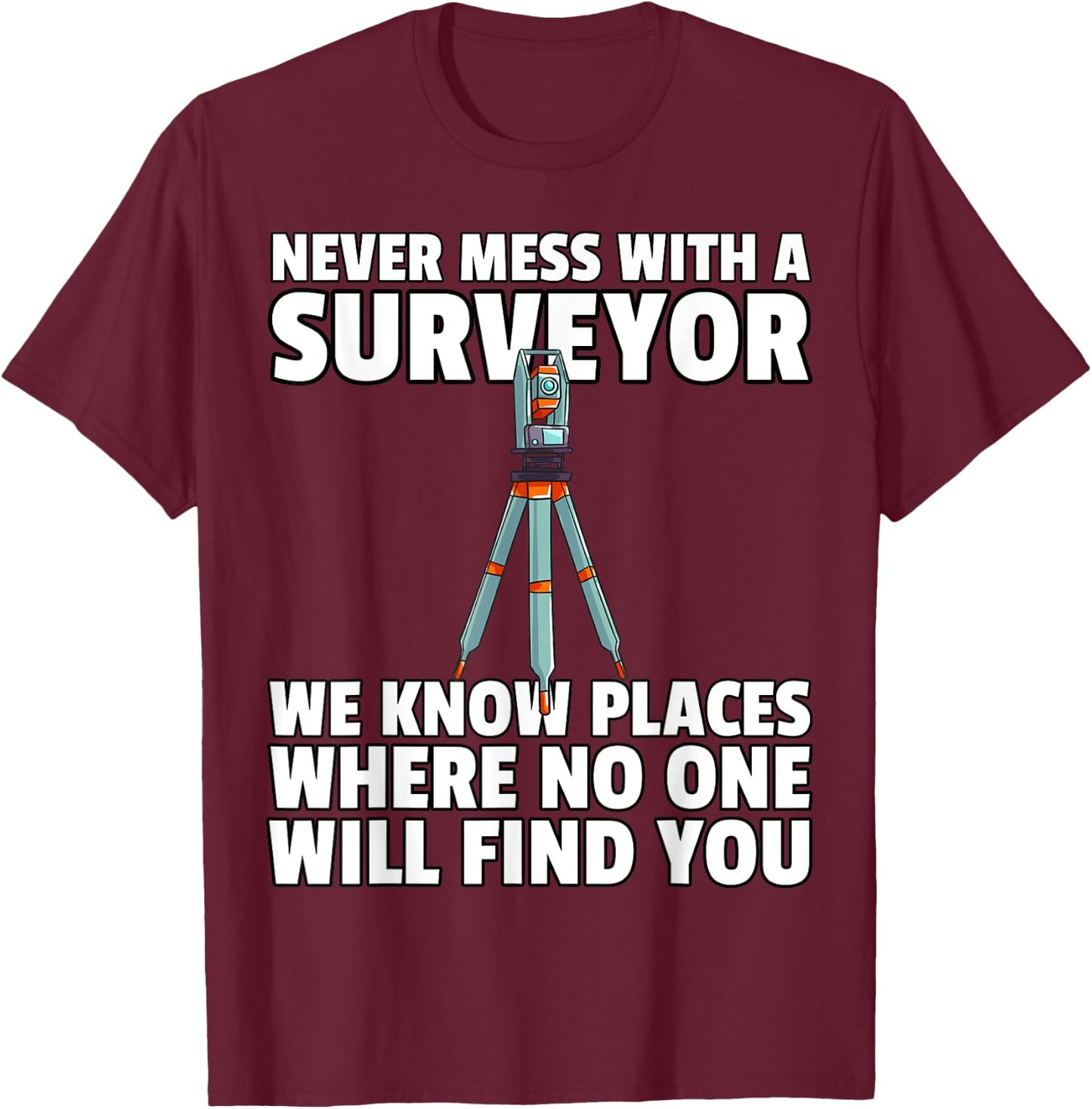 Land Recorder Technician Gift Cartogropher Surveyor T-Shirt - T-Shirt | Maroon