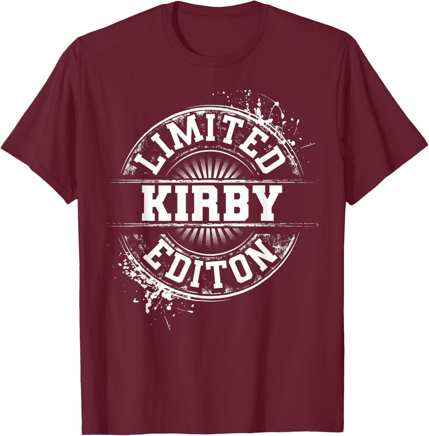 KIRBY Funny Surname Family Tree Birthday Reunion Gift T-Shirt - T-Shirt | Maroon