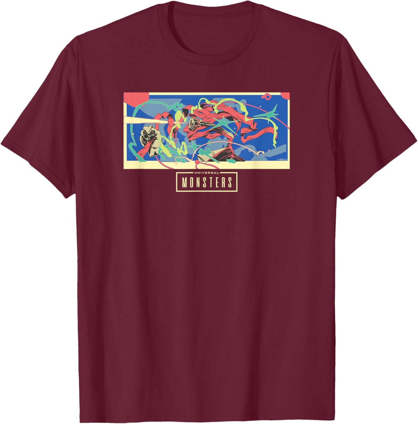 Universal Monsters The Invisible Man Fragmented T-Shirt - T-Shirt | Maroon