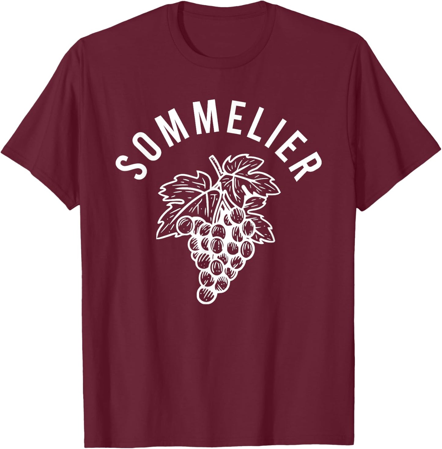 Sommelier Grapes Wine Steward Waiter Restaurant Worker T-Shirt - T-Shirt | Maroon