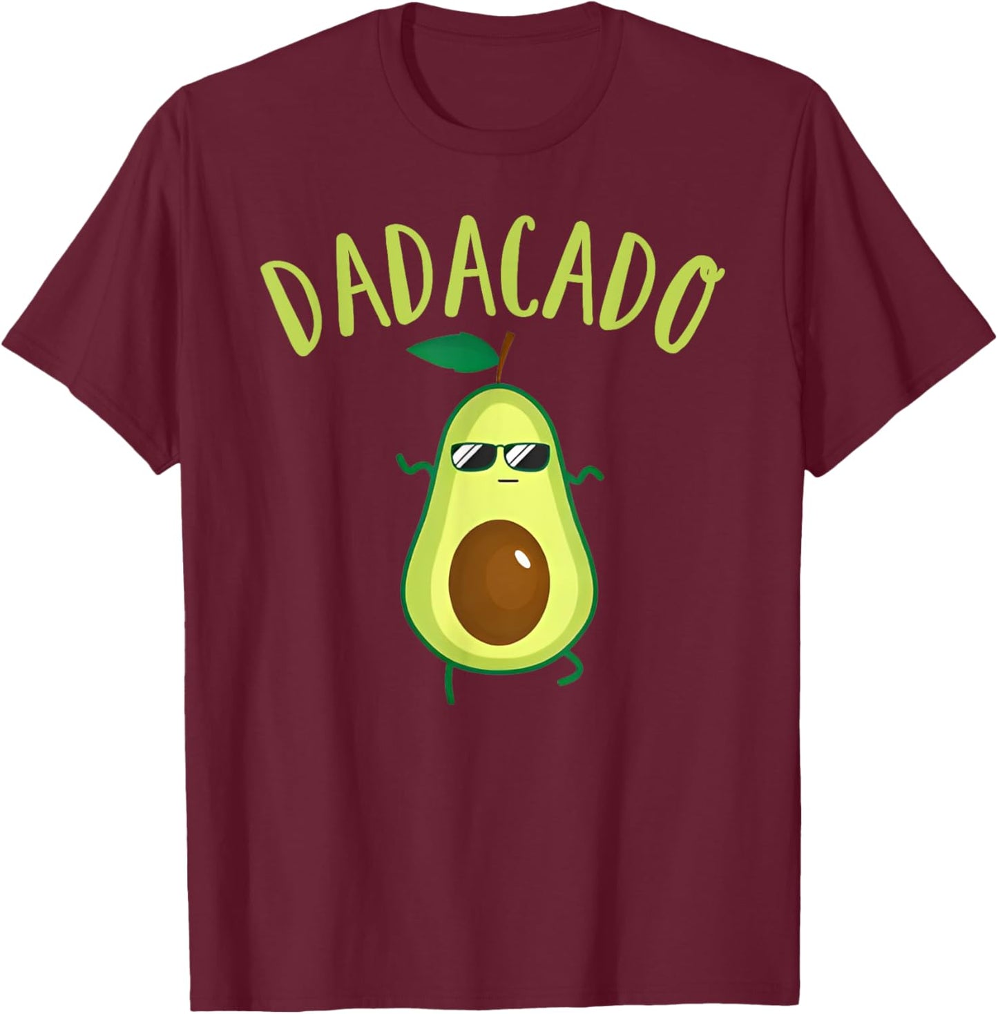 Dadacado Cute Daddy Avocado Pregnant Dad Father Day Gifts T-Shirt - T-Shirt | Maroon