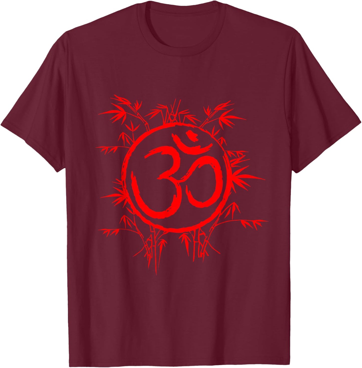 Om Ohm Aum Symbol Spiritual Yoga Gift T-Shirt - T-Shirt | Maroon