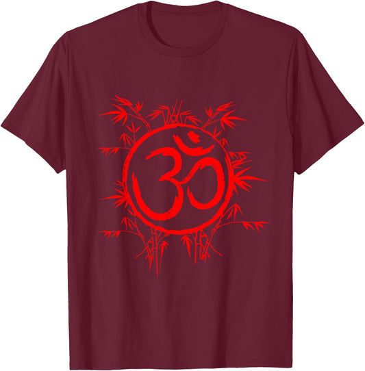 Om Ohm Aum Symbol Spiritual Yoga Gift T-Shirt - T-Shirt | Maroon