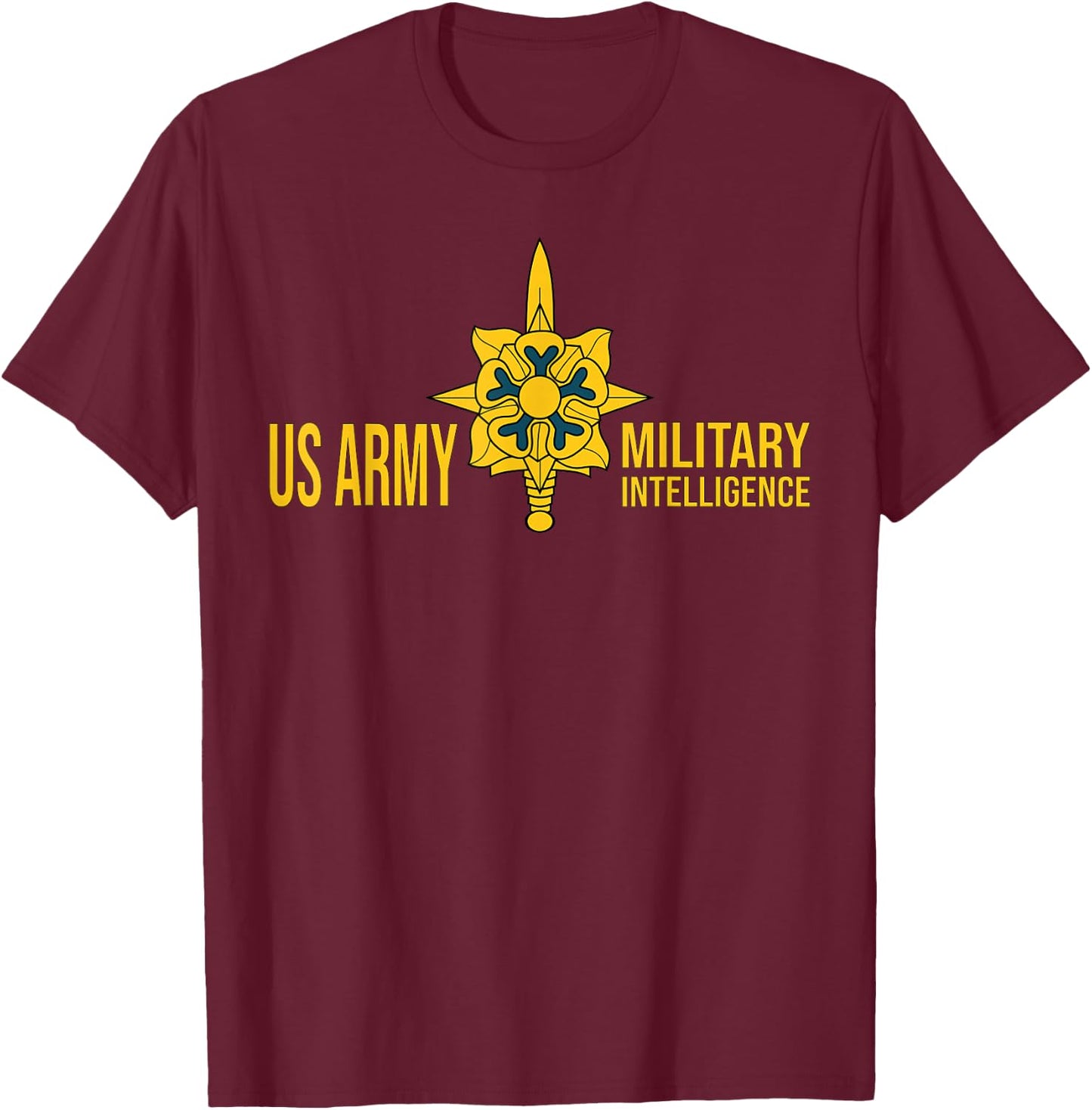 Army Military Intelligence Corps US USA T-Shirt - T-Shirt | Maroon