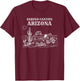 Sabino Canyon Arizona Western Desert Rodeo Cowboy Cactus T-Shirt - T-Shirt | Maroon