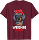 Weenie Mama Funny Dachshund Lover Weiner Dog Gift T-Shirt - T-Shirt | Maroon