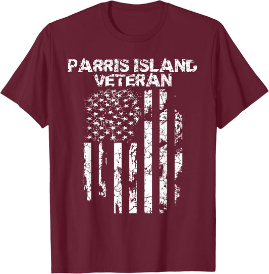 Parris Island Veteran T-Shirt - T-Shirt | Maroon