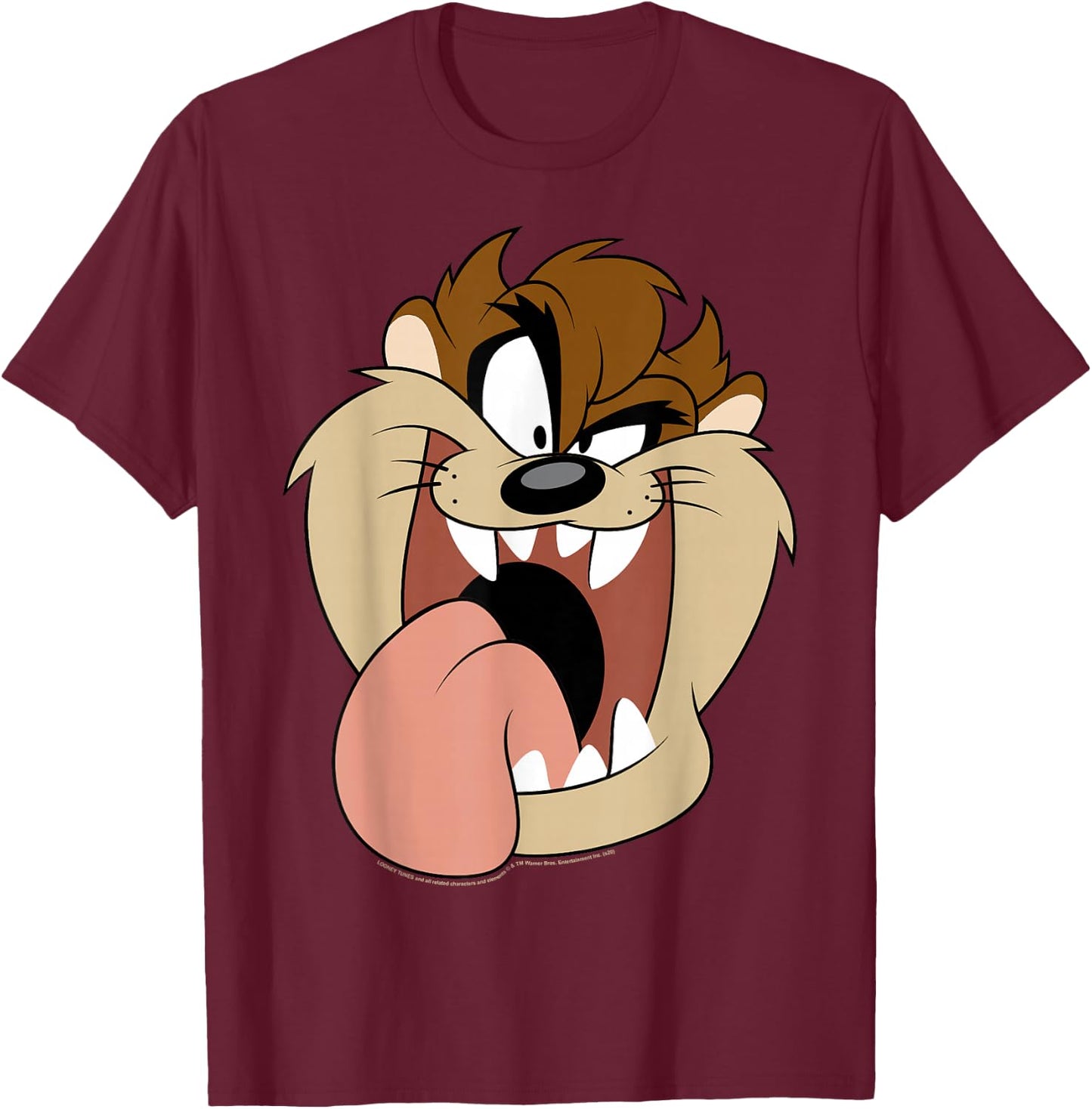 Looney Tunes Taz Big Face T-Shirt - T-Shirt | Maroon
