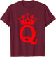 Queen Hearts Halloween Costume - Valentines Queen of Hearts T-Shirt - T-Shirt | Maroon