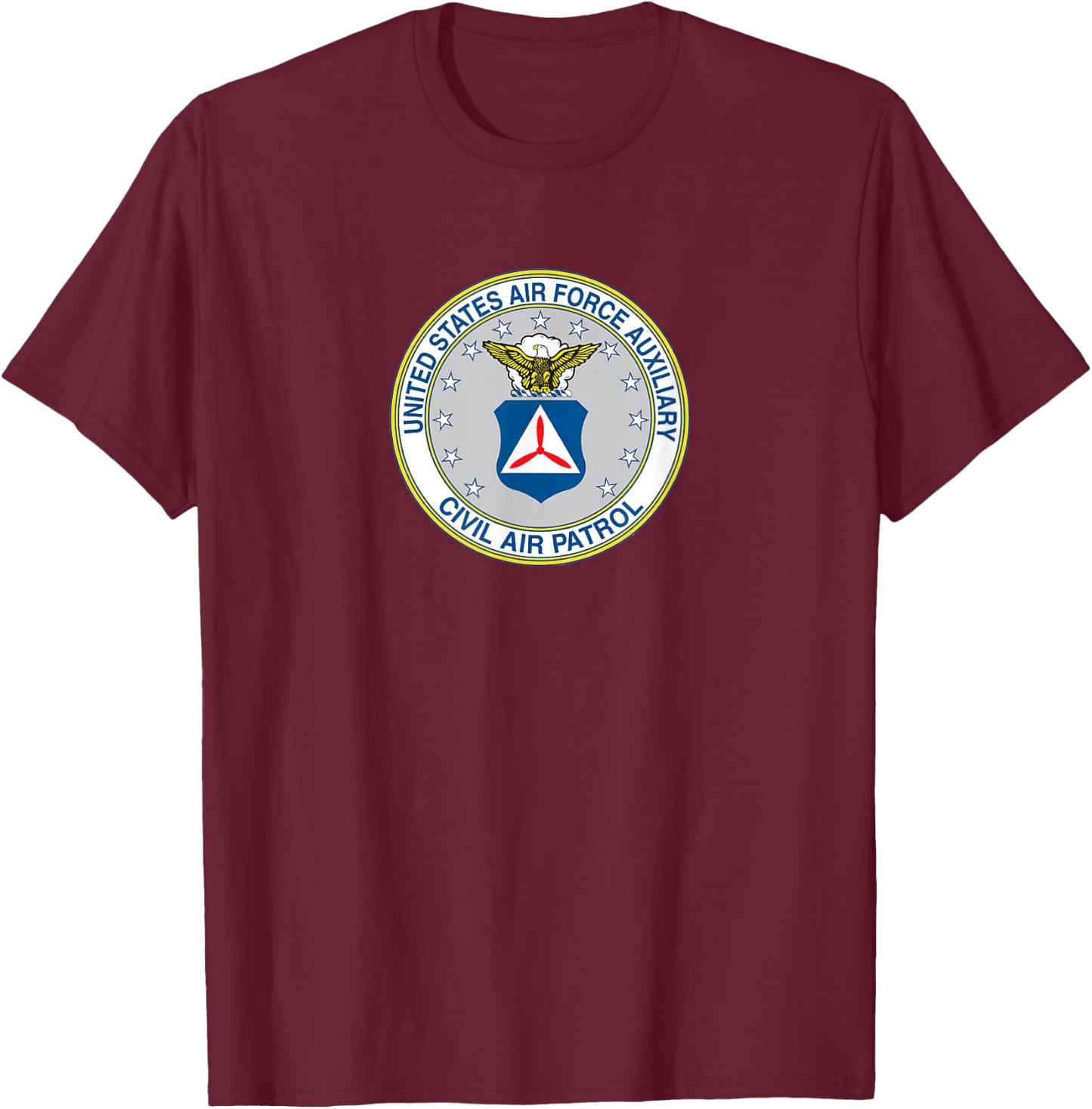 Best Civil Air Patrol Gifts Circle Air Force Auxiliary USAF T-Shirt - T-Shirt | Maroon