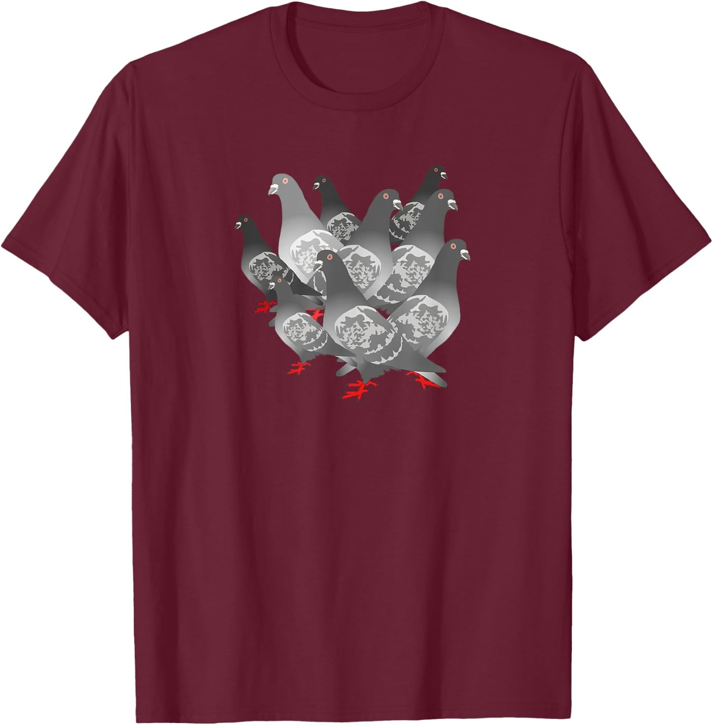 Flock Of Pigeon Breeder Pigeon Racing Gift T-Shirt - T-Shirt | Maroon
