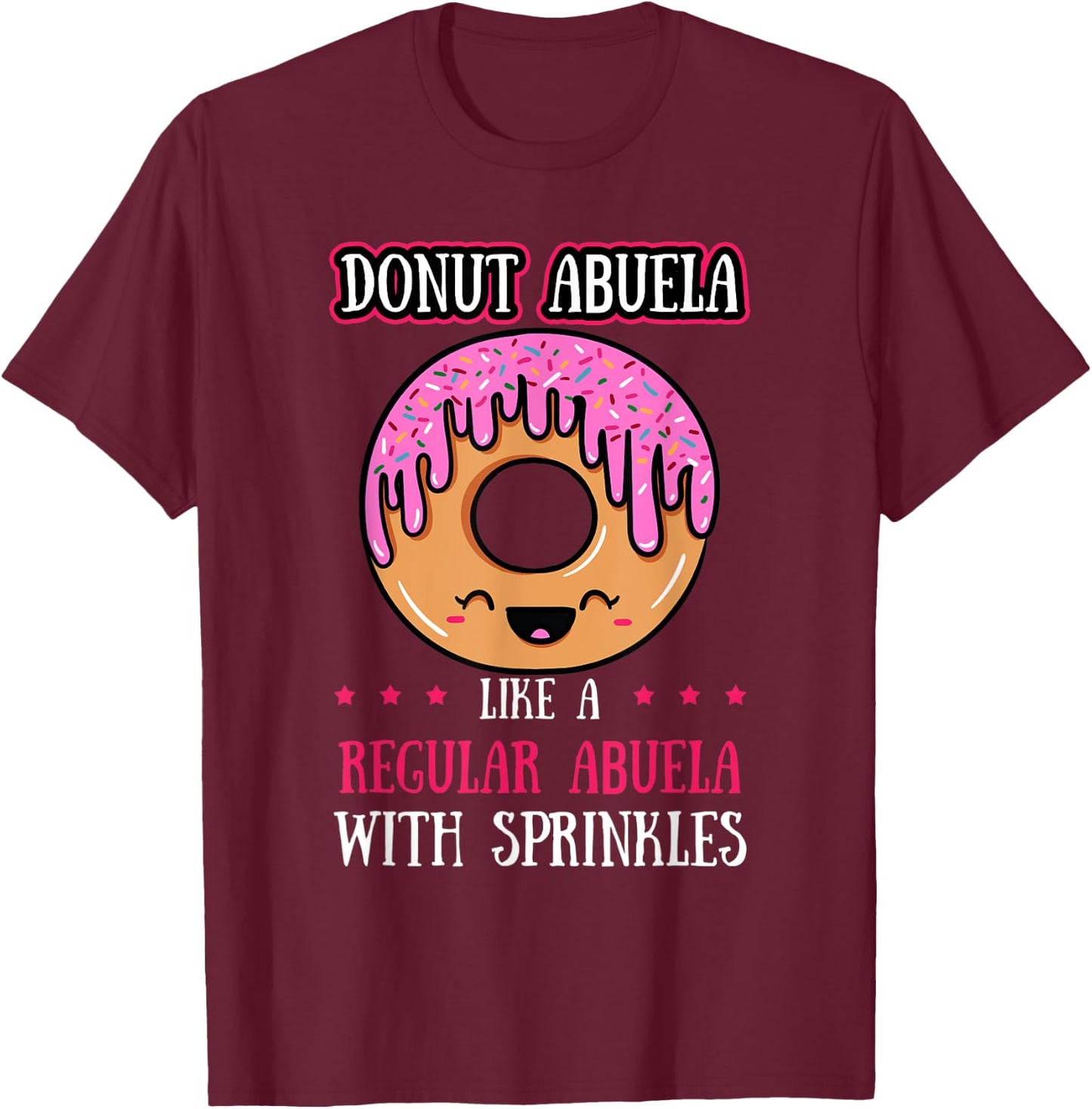 Donut Abuela Doughnut Grandmother Fried Dough Lover Granny T-Shirt - T-Shirt | Maroon