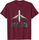 Pretty Airplane Costume for Boys and Girls T-Shirt - T-Shirt | Maroon