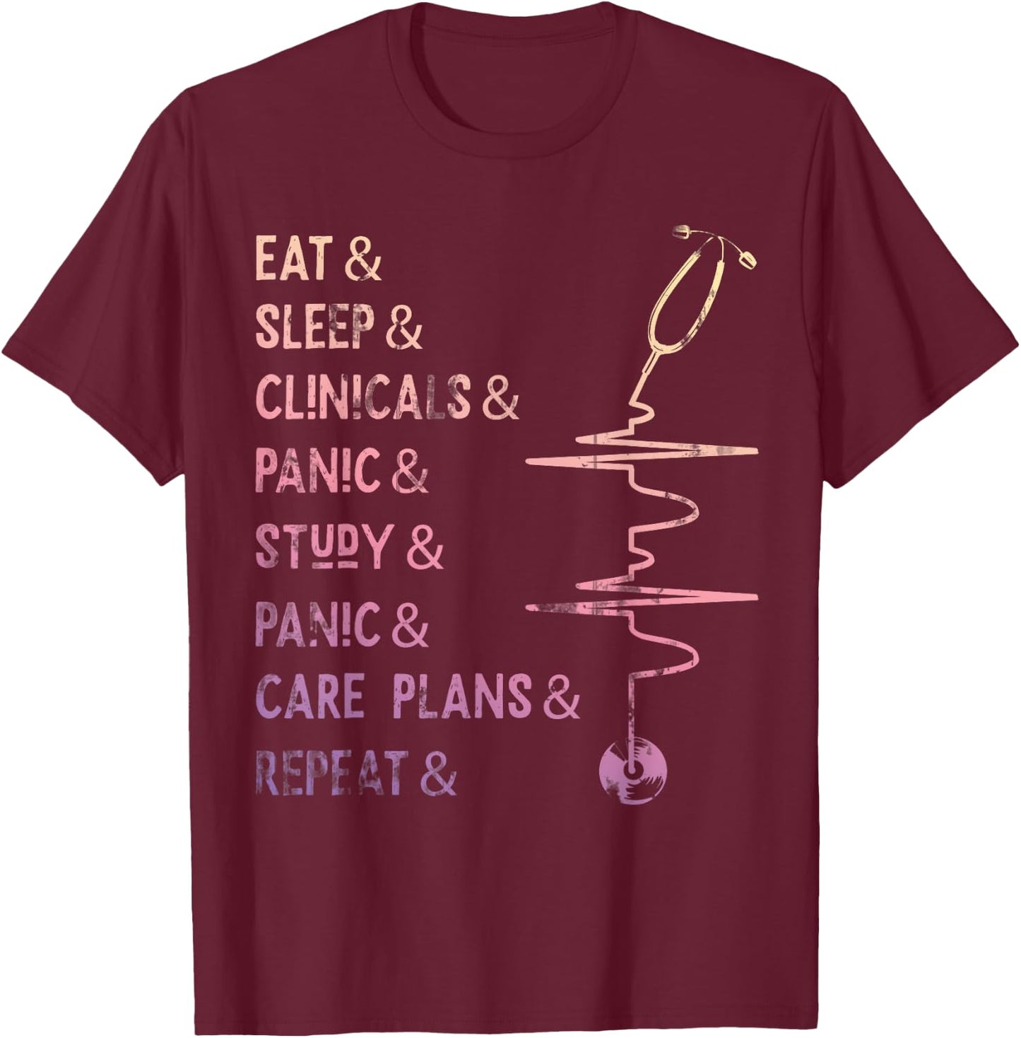 Nursing Student Medical School Nurse T-Shirt - T-Shirt | Maroon