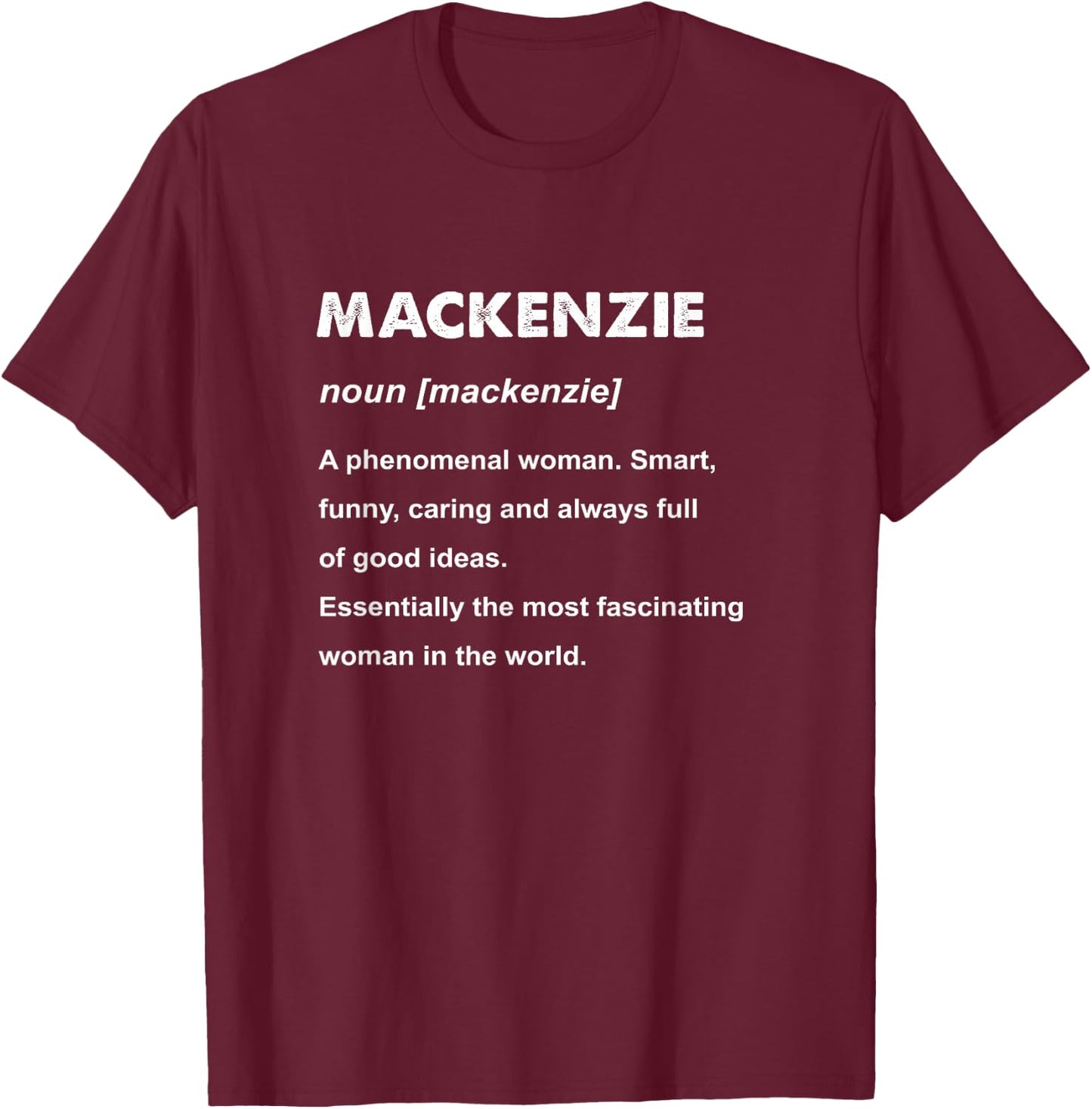 Mackenzie Name T-Shirt - T-Shirt | Maroon