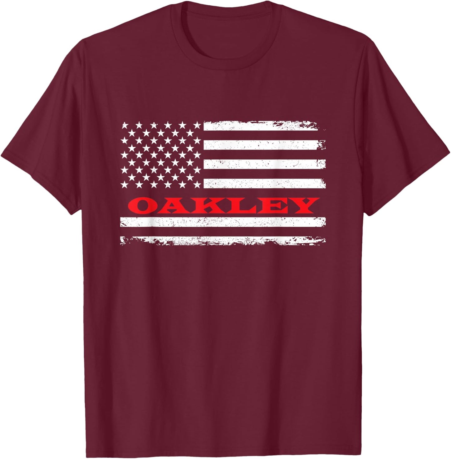 Idaho American Flag Oakley USA Patriotic Souvenir T-Shirt - T-Shirt | Maroon